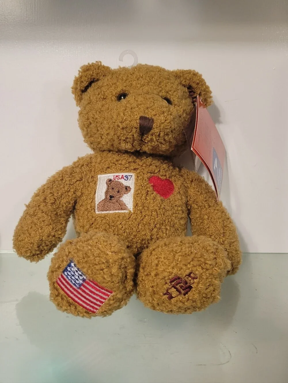 United Postal Service Plush Teddy Bear Collectible Centennial Stamp USPS Tag 10